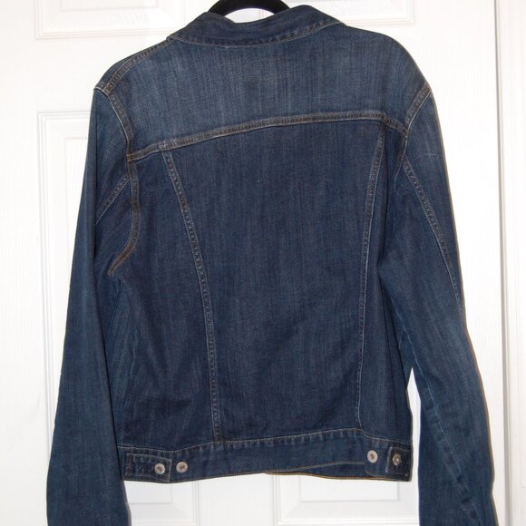 Women's LUCKY BRAND The Art of Blue Jeans Size Large 6 Button Jacket Size L - Picture 5 of 14